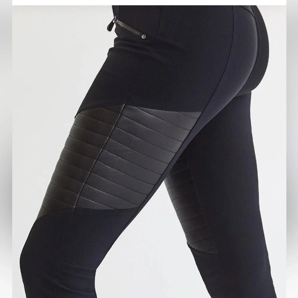Alp N Rock Sloan High Rise Moto Pant w/ vegan friendly leather patches 🐈‍⬛ SMALL - Picture 8 of 16